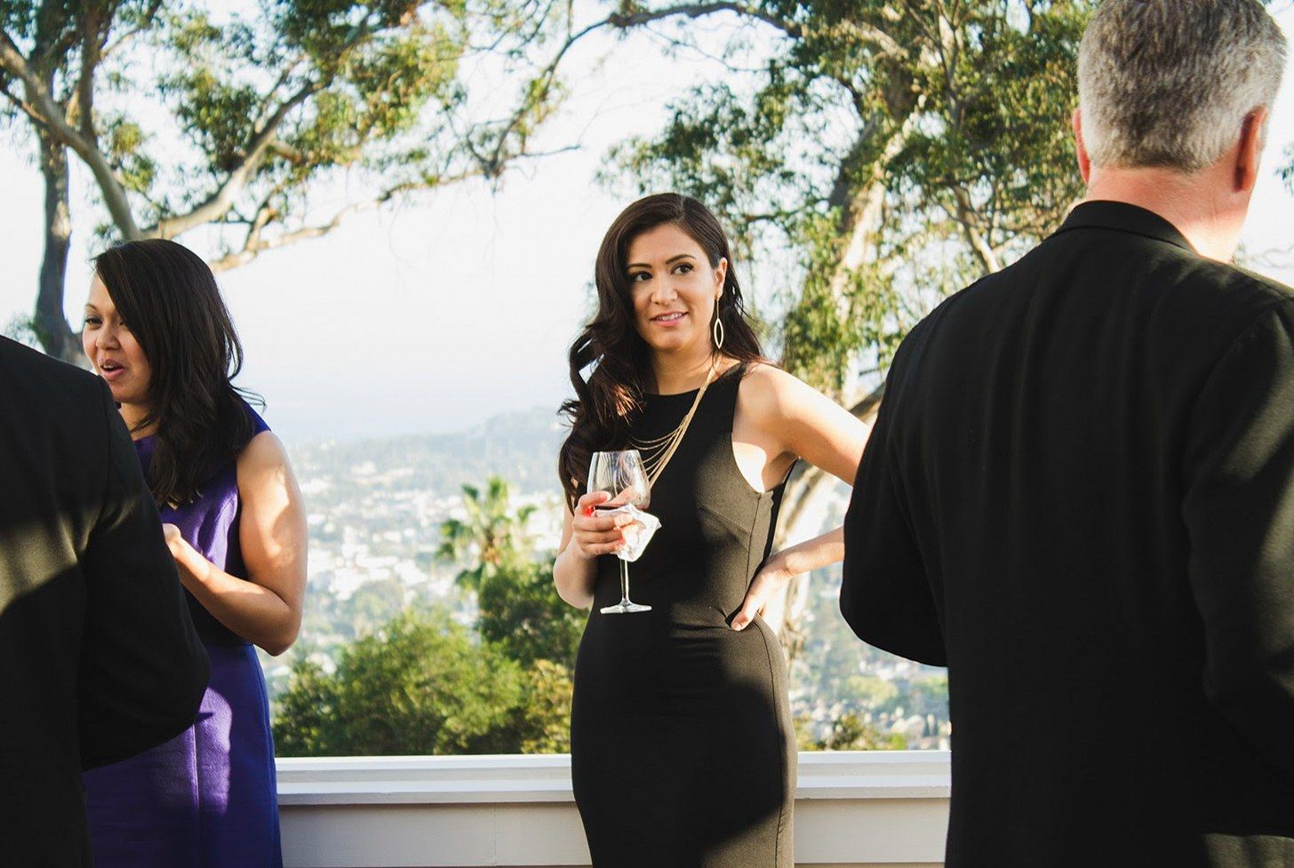 Guests at an outdoor corporate reception in Sydney